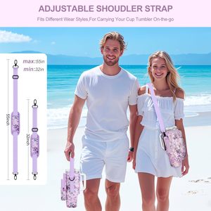 Bolsa Portabotellas con Bolsillo para Teléfono para Vasos Stanley de 40/30 oz, Bolsa Cruzada de Neopreno con Correa para el Hombro - Product Image 4