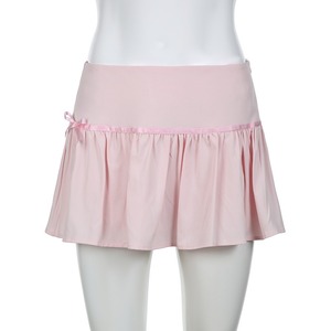 2024 verano lindo blanco sin mangas Rosa lazo encaje <span class=keywords><strong>Mini</strong></span> <span class=keywords><strong>Falda</strong></span> plisada bastante lindo <span class=keywords><strong>mujeres</strong></span> 2 piezas conjunto de <span class=keywords><strong>falda</strong></span> - Product Image 6