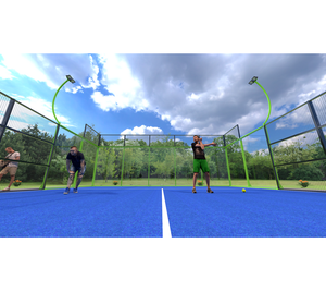 Venta al por mayor: Cancha de pádel con pilar de vidrio para la mejor vista del espectador 2026, Cancha de pádel panorámica Phuoc Thinh, Instalación premium de pádel - Product Image 1