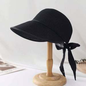 Chapeau de soleil en paille de papier pour femme, chapeau de plage à large bord, chapeau bob pour femme, vente en gros - Product Image 4