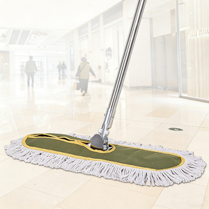 Balai à poussière plat en acier inoxydable avec manche détachable et tête en <span class=keywords><strong>coton</strong></span>, outil de nettoyage domestique, fournitures pour la maison personnalisées, directement de l'usine - Product Image 2