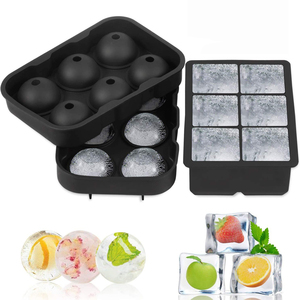 Moldes de silicona redondos para cubitos de hielo sin BPA, bandeja para hacer bolas de hielo esféricas con tapa - Product Image 3