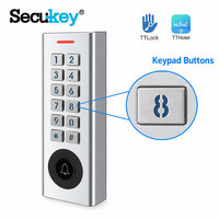 Serrure de porte intelligente en métal standard européen 12-24V DC avec application TTlock, contrôle d'accès par clavier numérique mécanique et fonction de gestion du temps de présence