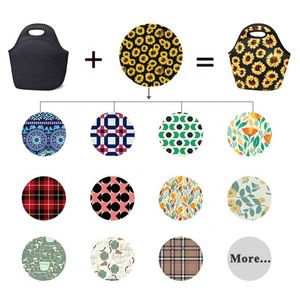 Sac à déjeuner en néoprène coloré, sac isotherme pour le déjeuner, taille personnalisée, sacs réutilisables pour les voyages en plein air - Product Image 4