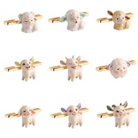 BEEFLYPOWER Adorables breloques décoratives en céramique en forme de mouton 3D amusant à expressions multiples pour Whoop 5.0/4.0 Femmes Filles
