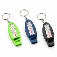Sifflet d'extérieur 4-en-1 avec boussole et thermomètre, accessoire de signalisation portable pour la randonnée, le camping et les voyages