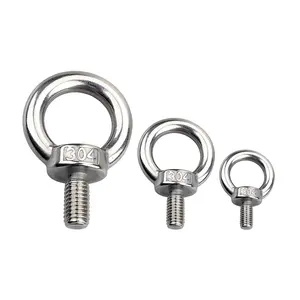 M4 M5 M6 M8 M12 M32 M33 Acero inoxidable completamente roscado <span class=keywords><strong>SS</strong></span> 304/316 Perno de ojo de elevación giratorio DIN580 Acabado liso - Product Image 4