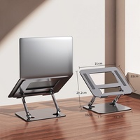 Soporte de ordenador portátil de aluminio de diseño moderno, soporte de ordenador elegante ajustable plegable para escritorio de ordenador de oficina en casa
