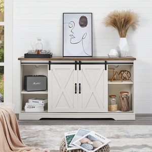 Armadio portabicadenti per soggiorno, divisorio, con impiallacciatura, in legno bianco e chiaro, supporto <span class=keywords><strong>TV</strong></span> con combinazioni di colori - Product Image 5