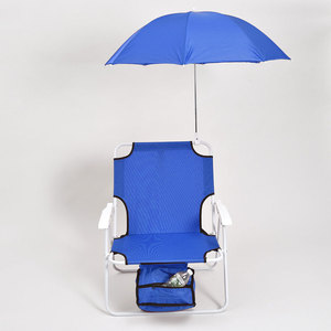 Commercial Beach Chairs and Umbrella Beach Umbrella Chair Outdoor Steel Beach Folding Chair with Fabric - Product Image 2