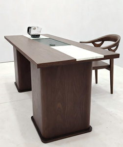 Mesa <span class=keywords><strong>de</strong></span> Comedor Moderna <span class=keywords><strong>de</strong></span> Madera Maciza <span class=keywords><strong>de</strong></span> Nogal con Cubierta Cuadrada <span class=keywords><strong>de</strong></span> <span class=keywords><strong>Pizarra</strong></span> y Patas Cuadradas <span class=keywords><strong>de</strong></span> Acrílico <span class=keywords><strong>Transparente</strong></span> para Espacio <span class=keywords><strong>de</strong></span> Recepción T2271 - Product Image 5