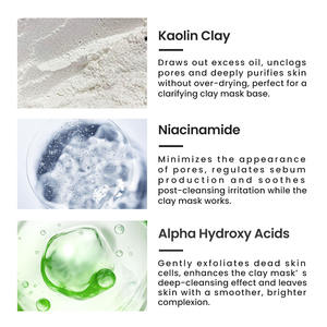 มาส์กโคลนแร่ธาตุวีแกนสูตรทำความสะอาดล้ำลึก ควบคุมความมัน สำหรับทุกสภาพผิว ผลิตภายใต้แบรนด์ของลูกค้า (OEM) พร้อมกลีเซอรีน - Product Image 3