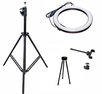 Anneau lumineux LED circulaire pour selfie, avec support, idéal pour le streaming en direct et le maquillage – Modèle amélioré à intensité réglable, en promotion