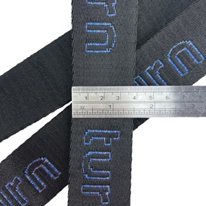 Sangle tissée en <span class=keywords><strong>nylon</strong></span> recyclé avec logo jacquard personnalisé sangle en polyester avec logo pour sac à dos en sergé - Product Image 3