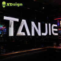 Enseignes publicitaires LED néon 3D personnalisées Infinity Abyss, en acrylique transparent, alimentées par USB, pour extérieur, maison, bureau, parc, boutique, bar et food truck