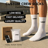 Chaussettes de sport en coton pour hommes, avec logo du fabricant, imprimé jacquard de luxe, emballage personnalisé, design sur mesure.