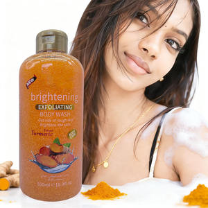 Gel de Ducha Exfoliante y Blanqueador Natural a Base de Hierbas, 500 ml, Suaviza y Reafirma la Piel con Cúrcuma, Venta al Por Mayor - Product Image 3