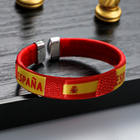 Bracelet tressé en cordon gaufré pour supporter de l'équipe nationale 2026, article promotionnel, petit cadeau, marque Haonan