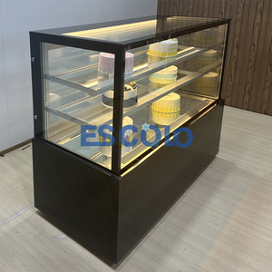 商用蛋糕展示冰箱 2 层 |   ESK-1500B1 带 LED 照明的面包店展示柜冷却器 - Product Image 2