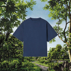 Alta Qualidade 100% Algodão Velo dos homens de Manga Curta T-Shirt Sporty <span class=keywords><strong>Custom</strong></span> Eco-Friendly Padrão Sólido Oversized Fit Tela - Product Image 3