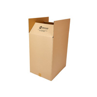 Boîte d'expédition en carton ondulé kraft personnalisée avec quatre rabats pliables et une face unie pour l'expédition de boissons et d'articles ménagers