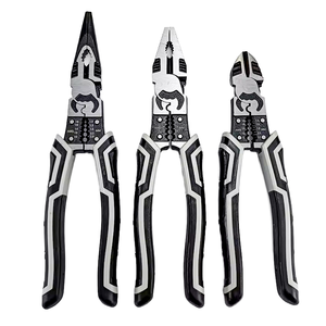 Cortador de alambre OEM de uso industrial, mango de PVC de agarre suave, alicates de prensado de superficie de mandíbula dentada, alicates combinados, cortadores de alambre - Product Image 1