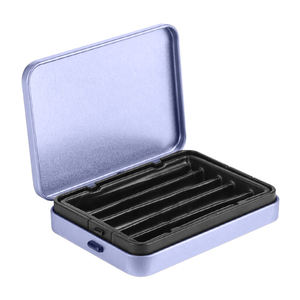 Caja de Metal Personalizada de Alta Calidad para Fabricantes, Caja de Estaño con Tapa Abatible, Caja de Estaño con Dos Botones a Prueba de Niños y Bandeja de Papel - Product Image 4