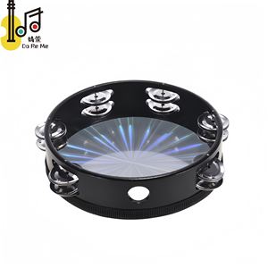 Pandereta láser impresa con logotipo para Navidad KTV Party Reflection Instrumento musical para adultos Tambor de madera artificial 6,8,10 pulgadas - Product Image 5