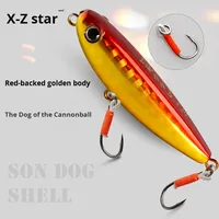 Nouvelle Leurre de pêche en métal de type Cannonball Son Dog Live Bait pour la pêche au Topmouth Culter Bass avec hameçons