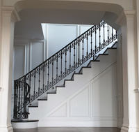 Prima Factory Großhandel Treppe Balkon Schmiedeeisen Kunden spezifische Eisenzaun Schmiedeeisen Geländer