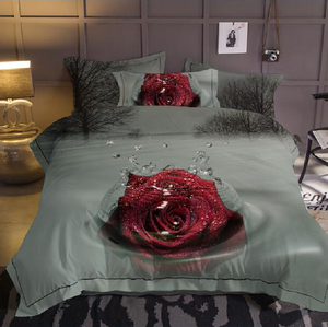 Hot bán 100% sợi nhỏ 3D tăng thiết kế in 100% sợi nhỏ Duvet cover tấm ga trải giường và bộ đồ giường đặt ở mức giá tốt - Product Image 4