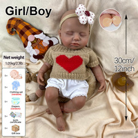 Poupée Bébé Réaliste de 12 Pouces en Silicone Intégral, Peau Détailnée, Poupée Reborn d'Art de Collection, Jouet pour Enfants, Jeu d'Éveil