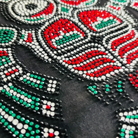 Transfert de strass personnalisé motif hibou, style mexicain, applique en cristal thermocollante, motifs thermocollants pour T-shirts, vêtements et jeans DIY