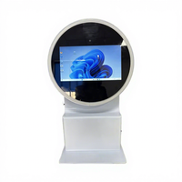 Kiosco con Pantalla Táctil Circular de 11.6 Pulgadas, Cámara HD, Luz LED, Escáner Personalizable OEM, Impresora, Altavoz, Wi-Fi 6, Windows 10/11, Intel I5 K116
