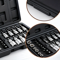 Jeu de douilles étoiles 29 pièces en acier CR-V, kit de clés à douilles Torx pour réparation automobile, outils manuels pour le retrait de vis