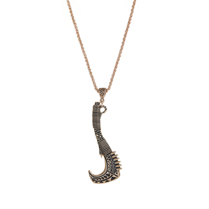Collar y Pendientes Hawaianos para Hombre, Chapado en Oro <span class=keywords><strong>de</strong></span> 18k, Colgante <span class=keywords><strong>de</strong></span> Guadaña, Joyería <span class=keywords><strong>de</strong></span> Samoa, Venta al por Mayor - Product Image 5