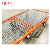 Chariots de transport industriels robustes personnalisables pour entrepôts, plateformes en acier, chariots plats avec support OEM