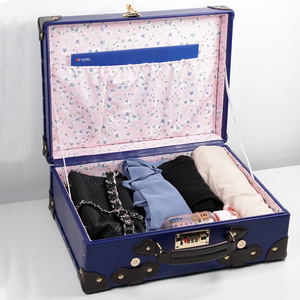 Logo personalizzato di fabbrica Vintage e grazioso bagaglio a mano per la notte custodia Non con ruote Mini baule in pelle per bambini - Product Image 3