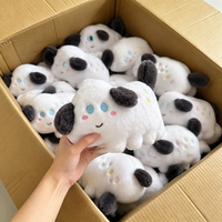 Jouet en peluche pour chien de 8 pouces, visage souriant, joues roses, doux, idéal pour les fêtes d'anniversaire, vente en gros, fournisseur direct d'usine pour les distributeurs de jouets