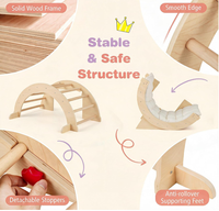 Arche d'escalade Montessori intérieure pour tout-petits, échelle en bois pour enfants