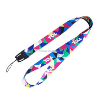 Sangle de cou réglable et détachable personnalisée en polyester pour pochette étanche pour téléphone portable, sac étanche pour téléphone portable