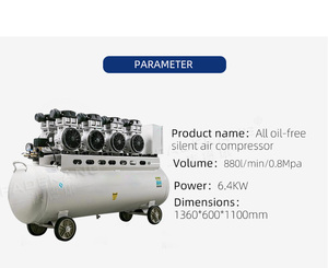 Compresseurs d'air industriels silencieux sans huile : Meilleur prix de vente pour les pompes à piston - Product Image 2