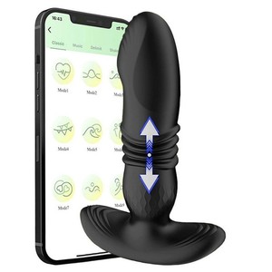 Weiblicher Stoßvibrator und Analplug mit Prostata-Massagegerät für Männer, Sexspielzeug-Box für Massagepistole und Analsex - Product Image 1