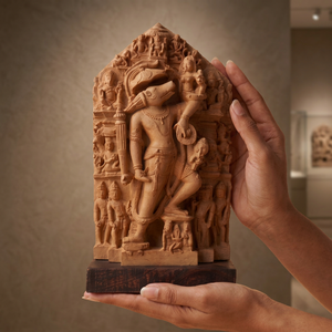 Relief classique de l'incarnation du sanglier cosmique – Artefact du temple de Varaha, Sauveur de la Terre, de l'ère ancienne - Product Image 2