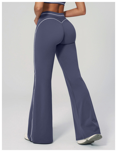 Yimo Color-Blocking Dames Losse Yoga Flare Broek met Wijde Pijpen, Sportieve Bell Pants, Hoge Taille, Hardloop Leggings - Product Image 6