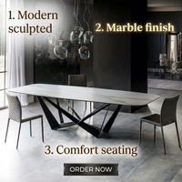 Table à manger rectangulaire en marbre Youtai, style italien, luxe léger, écologique, moderne, vintage, design doux pour la salle à manger