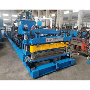 마케도니아 컬러 코팅 유약 타일 만들기 기계 금속 철판 지붕 타일 롤 성형 기계 - Product Image 1