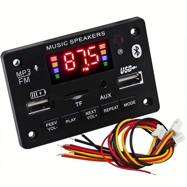 DIY Audio Voice Control Module Kit Non Destructive BTMP3 Decoding Board Color Screen Car Home Use