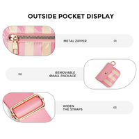 Sac à bandoulière rétro grande capacité, logo OEM personnalisé, sac de voyage en PVC imperméable à rayures, sacs à main de luxe pour femmes
