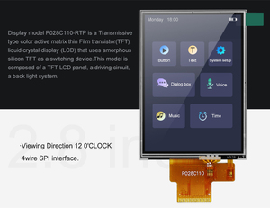 Polcd <span class=keywords><strong>2</strong></span>,8 "Zoll 240x320 Auflösung Vollfarb-<span class=keywords><strong>LCD</strong></span>-Modul SPI-Schnitts telle Touchscreen-TFT-Display - Product Image 2